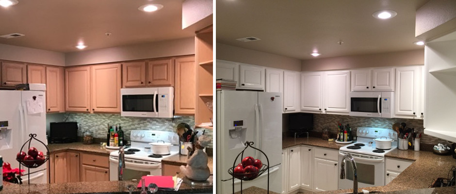 Kitchen cabinets - Before / After